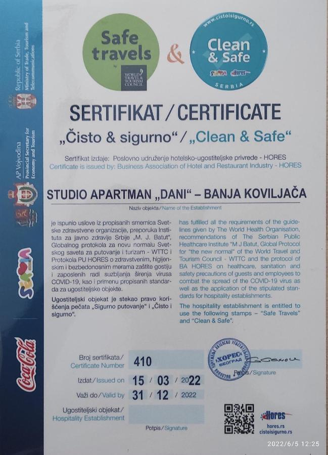 Studio Apartman Dani Banja Koviljača Exterior foto